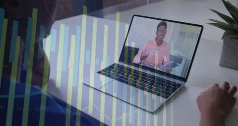 Online Financial Presentation with Data Chart Overlay