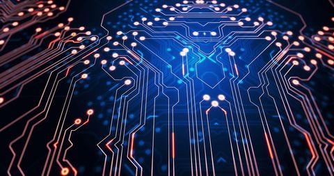 Futuristic Circuit Board with Glowing Light Trails - Download Free Stock Images Pikwizard.com