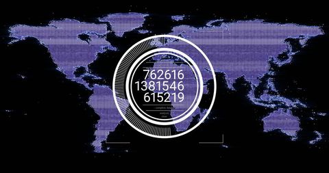 Digital Financial Data Processing on World Map Background - Download Free Stock Images Pikwizard.com
