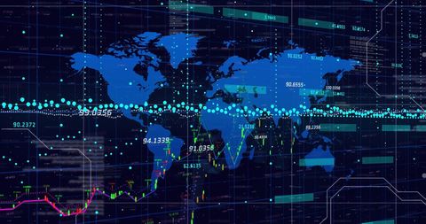 Global Financial Data and Stock Market Analysis World Map - Download Free Stock Images Pikwizard.com