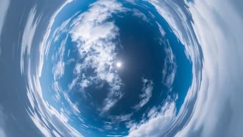 Sun and Clouds Vortex Creating Surreal Atmosphere
