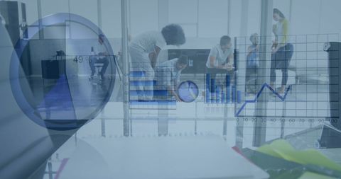 Financial Graphs and Diverse Team in Office Collaboration