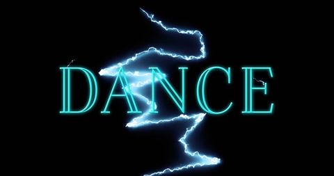 Electrifying Dance Text with Lightning Effects