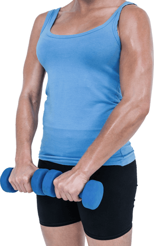 transparent background: woman exercising with dumbbells in blue outfit - Download Free Stock Videos Pikwizard.com