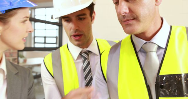 Engineering Professionals Discussing Construction Project - Download Free Stock Images Pikwizard.com