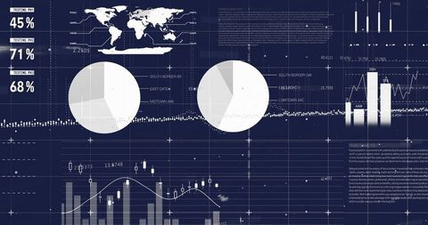 Global Financial Data Analytics and Business Chart Visualization - Download Free Stock Images Pikwizard.com