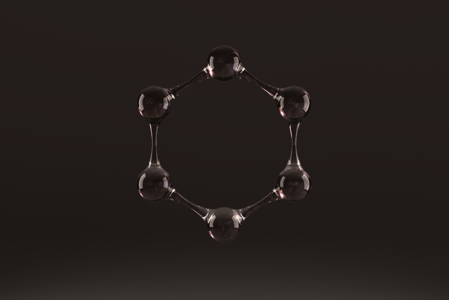 Close-up of Black Transparent Molecule Model with Reflections - Download Free Stock Videos Pikwizard.com