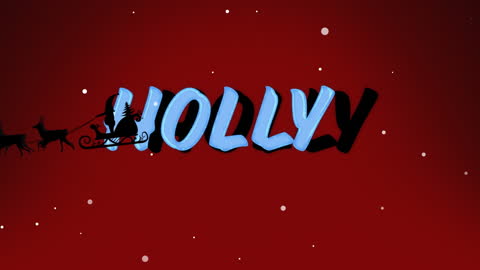 Festive Animation with Santa and Reindeer Sleigh
