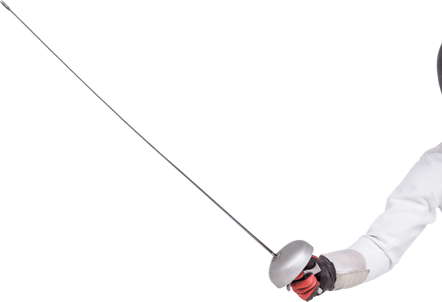 Fencer Holding Rapier Sword Isolated on Transparent Background - Download Free Stock Videos Pikwizard.com