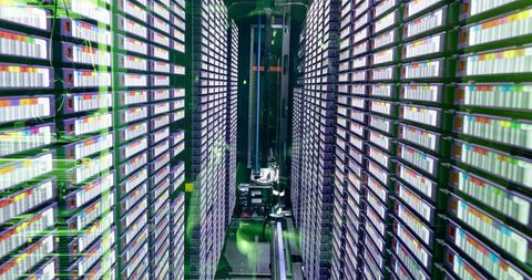 modern data center with expansive server rows and high-tech equipment - Download Free Stock Images Pikwizard.com