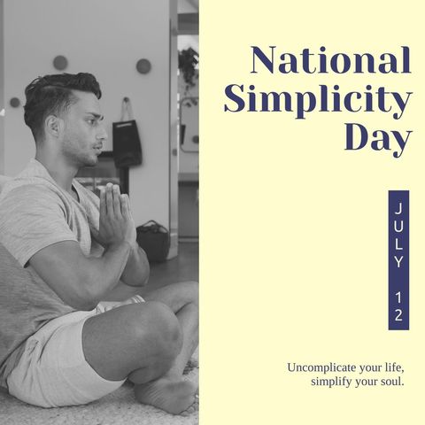 Mindful meditation celebrating national simplicity day