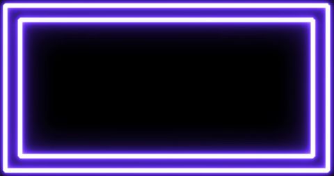 Glowing Neon Purple Frame on Black Background - Download Free Stock Images Pikwizard.com