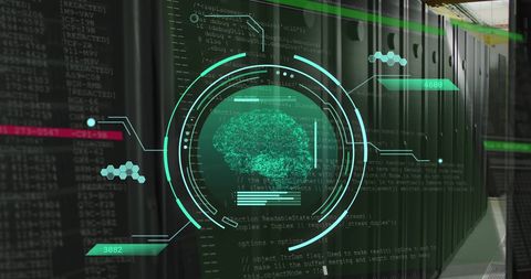 Digital Brain With Data Processing on Server Racks - Download Free Stock Images Pikwizard.com