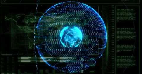 Digital Network and Data Interface with World Map - Download Free Stock Images Pikwizard.com