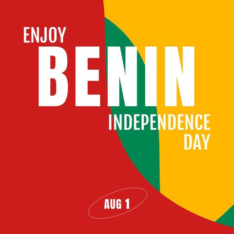 Colorful Independence Day Poster Celebrating Benin's Freedom - Download Free Stock Templates Pikwizard.com