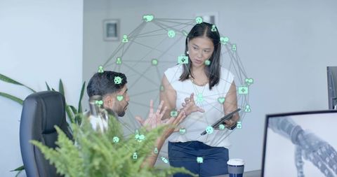Coworkers Innovating Medical Technology with Holographs