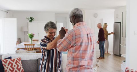 Senior Couples Enjoying a Joyful Day Together at Home - Download Free Stock Images Pikwizard.com