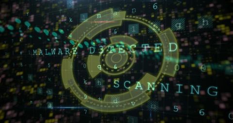 Cybersecurity Interface with Malware Detection - Download Free Stock Images Pikwizard.com
