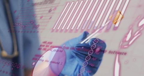 Gloved Hand Holding Test Tube with Scientific Data Overlay - Download Free Stock Images Pikwizard.com