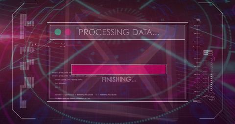 Futuristic Digital Interface with Data Processing Bar - Download Free Stock Images Pikwizard.com