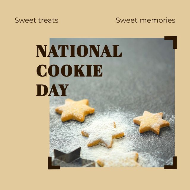 Celebrating National Cookie Day with Star-Shaped Sugar Cookies - Download Free Stock Templates Pikwizard.com