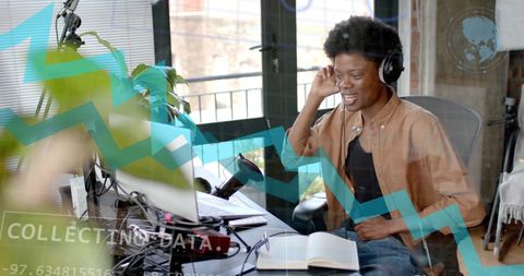 Afro-American Professional Practicing Data Analytics with Modern Technology - Download Free Stock Images Pikwizard.com