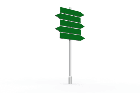 Transparent Illustration of Multi-Directional Green Signposts - Download Free Stock Videos Pikwizard.com