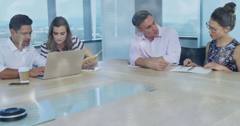 Business Team Discussing Strategies in Modern Conference Room - Download Free Stock Images Pikwizard.com