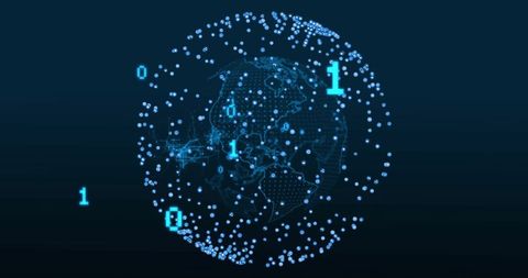 Global Digital Connections with Binary Code and Data - Download Free Stock Images Pikwizard.com