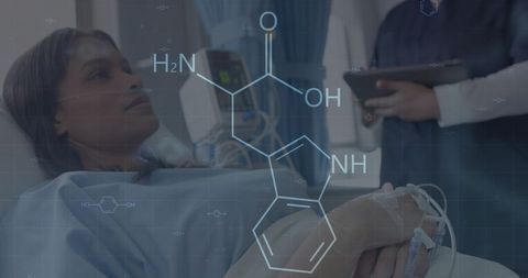 Patient Relaxing in Hospital Bed During Treatment