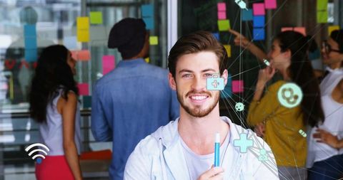 Creative team collaboration in modern office during brainstorming session