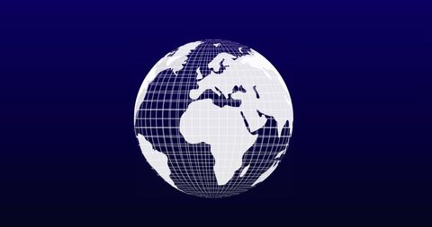 Digital Globe with Data Grid Design on Blue Background - Download Free Stock Images Pikwizard.com
