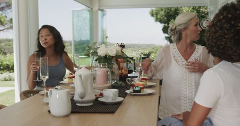 Bride-to-Be Celebrates with Friends at Outdoor Bridal Gathering