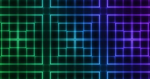 Glowing Geometric Digital Grid with Neon Colors - Download Free Stock Images Pikwizard.com