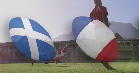 Diverse Male Rugby Players Compete on Grassy Field - Download Free Stock Images Pikwizard.com