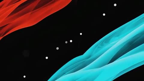 Abstract Futuristic Ribbons with Dynamic Dots on Black