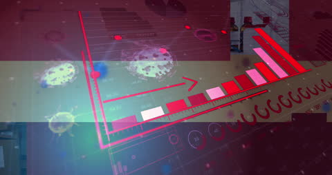 Analytics Concept with Graphs and Connections