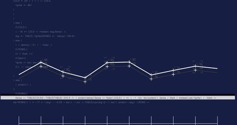 VHS Effect on Data Processing Over Blue Background