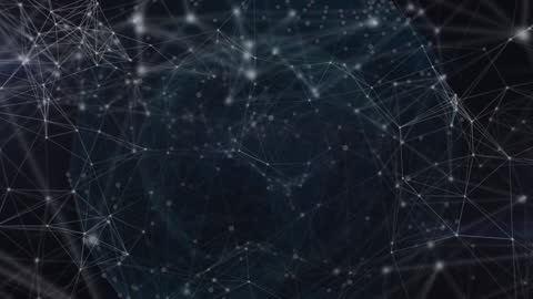 Digital Network Connections Surrounding Globe on Dark Background