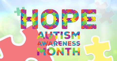 Colorful Puzzle Pieces Promoting Autism Awareness Effort
