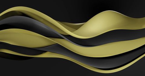 Elegant Black and Gold Wave Layers for Modern Design