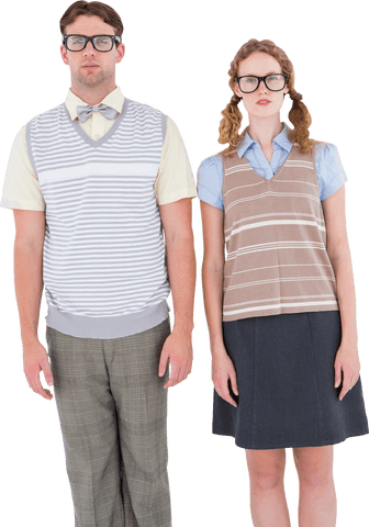 transparent retro couple in nerdy vintage fashion watching - Download Free Stock Videos Pikwizard.com