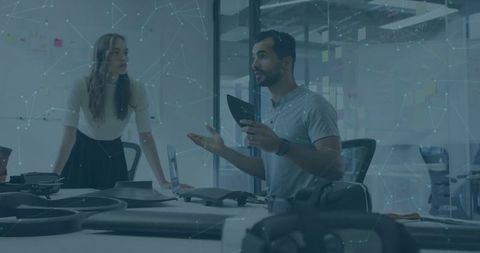 Innovation and Collaboration in Modern Workspace with VR Technology