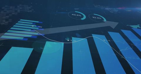 dynamic financial growth with digital analytics data - Download Free Stock Images Pikwizard.com