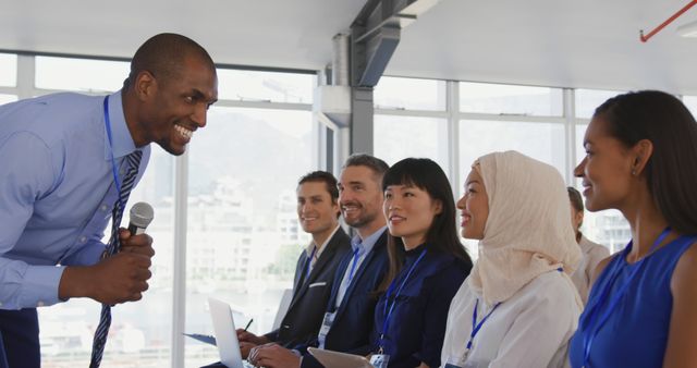 Diverse Group Listening to Presenter in Business Training Session - Download Free Stock Images Pikwizard.com