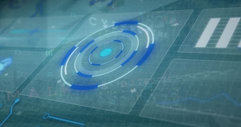 Futuristic Data Interface with Blue Digital Elements - Download Free Stock Images Pikwizard.com
