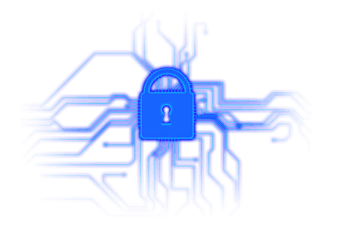 blue padlock in digital circuit on transparent background - Download Free Stock Videos Pikwizard.com