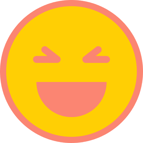 transparent laughing emoji with peach outline isolated on canvas - Download Free Stock Videos Pikwizard.com