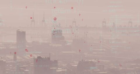 Digital Financial Data Overlay Above Urban Cityscape - Download Free Stock Images Pikwizard.com