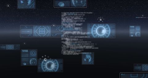 Digital Interface with Data Processing and Global Computing - Download Free Stock Images Pikwizard.com